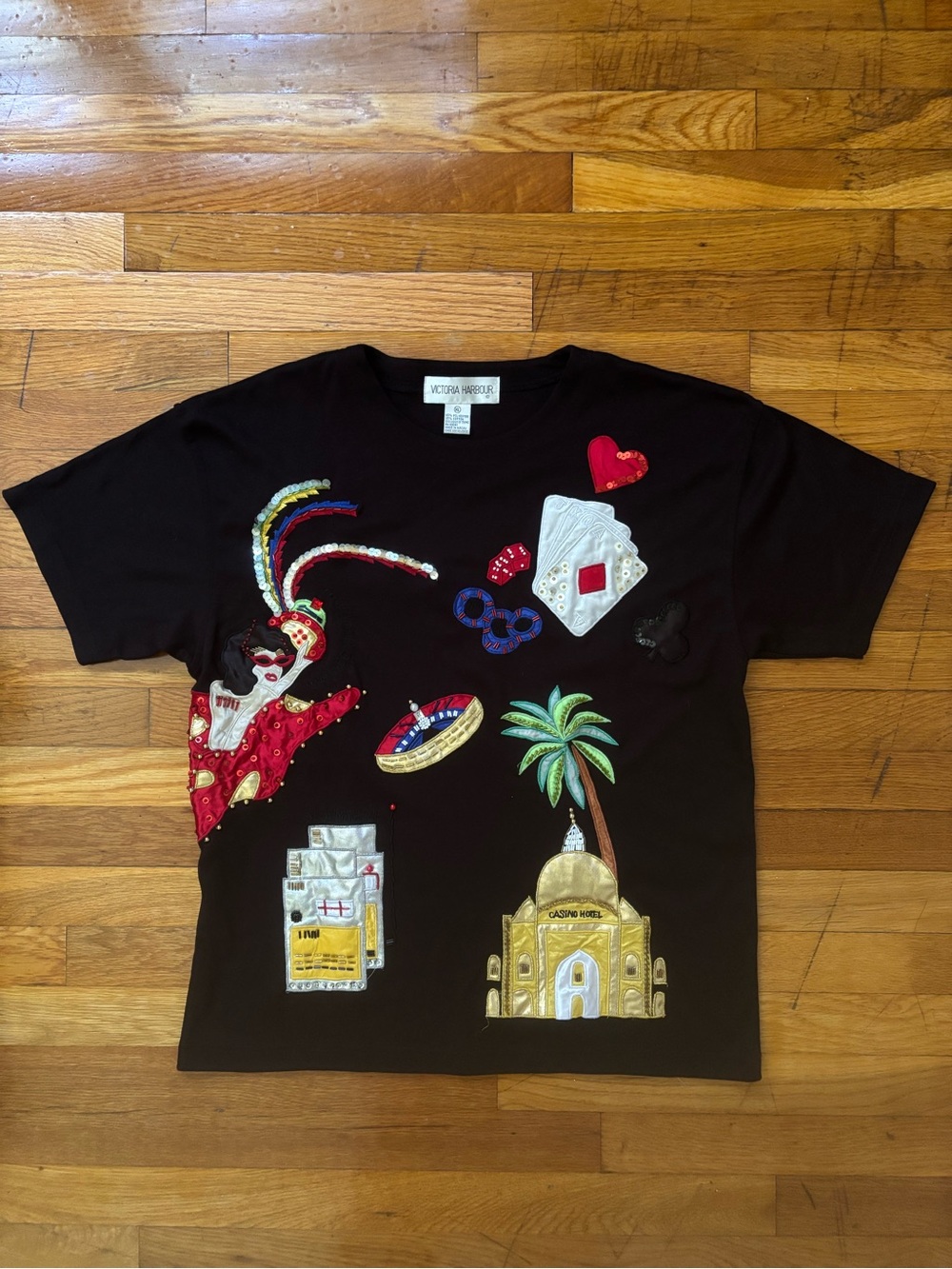 Victoria Harbour casino embroidered t-shirt